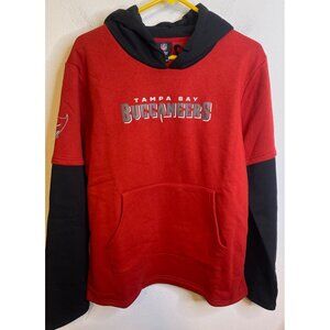 TAMPA BAY BUCCANEERS NFL Team Apparel Fleece Hoodie Sweatshirt LARGE Football